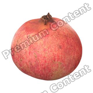 Pomegranate Fruit Retopo 3D Scan